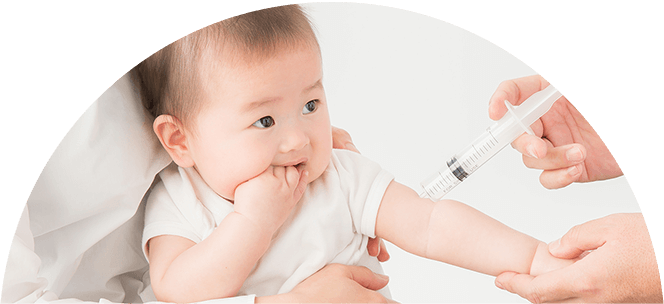 ワクチン接種を受ける赤ちゃん